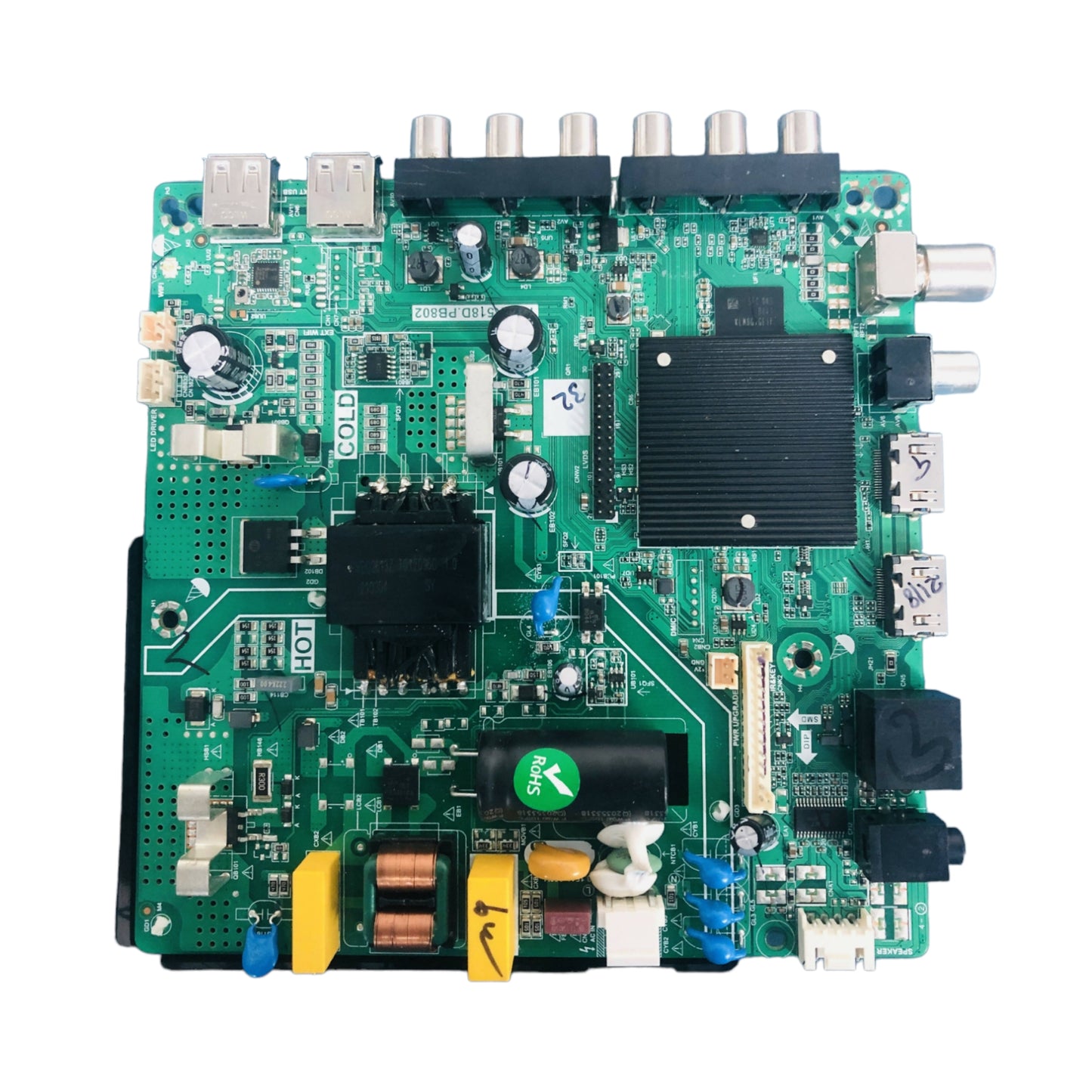 TP.SK518D.PB802 Universal Smart TV Motherboard for 32 to 43 inch Android TVs