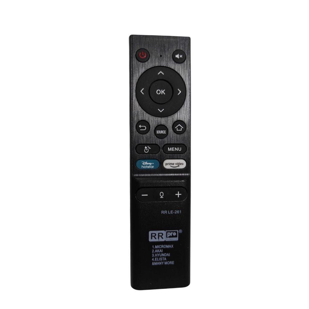 RR LE-261 remote compatible with Micromax Akai Hyundai Elista TVs