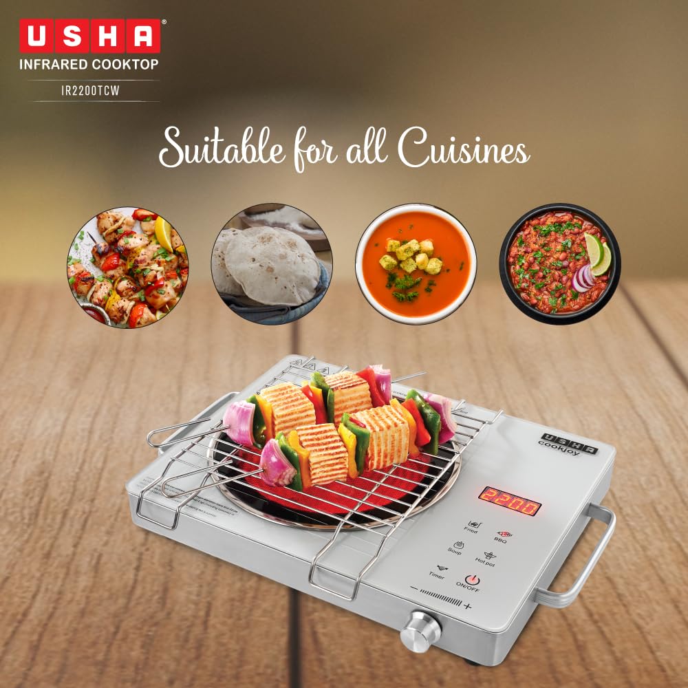 USHA infrared cooktop with touch control digital display