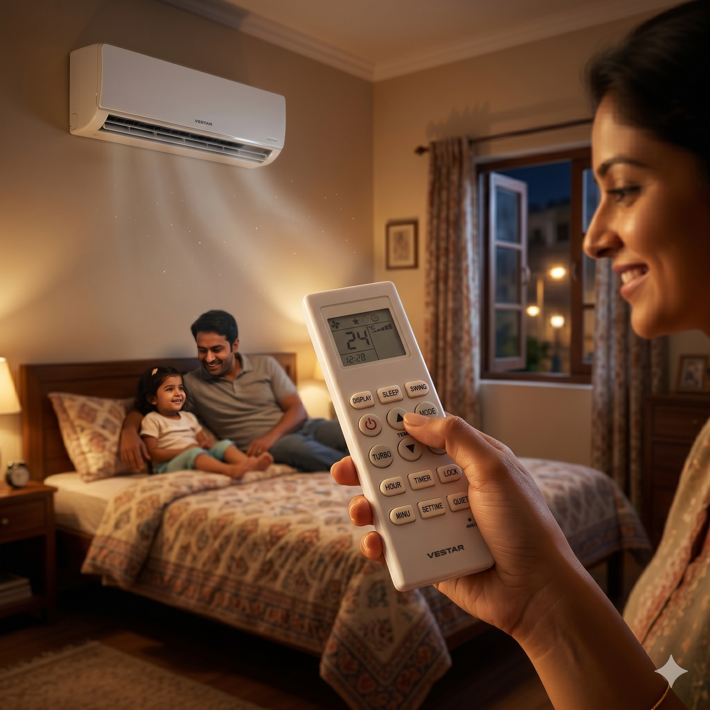 Vestar AC Remote AC46 186B compatibility — universal Vestar AC India Faritha 2026