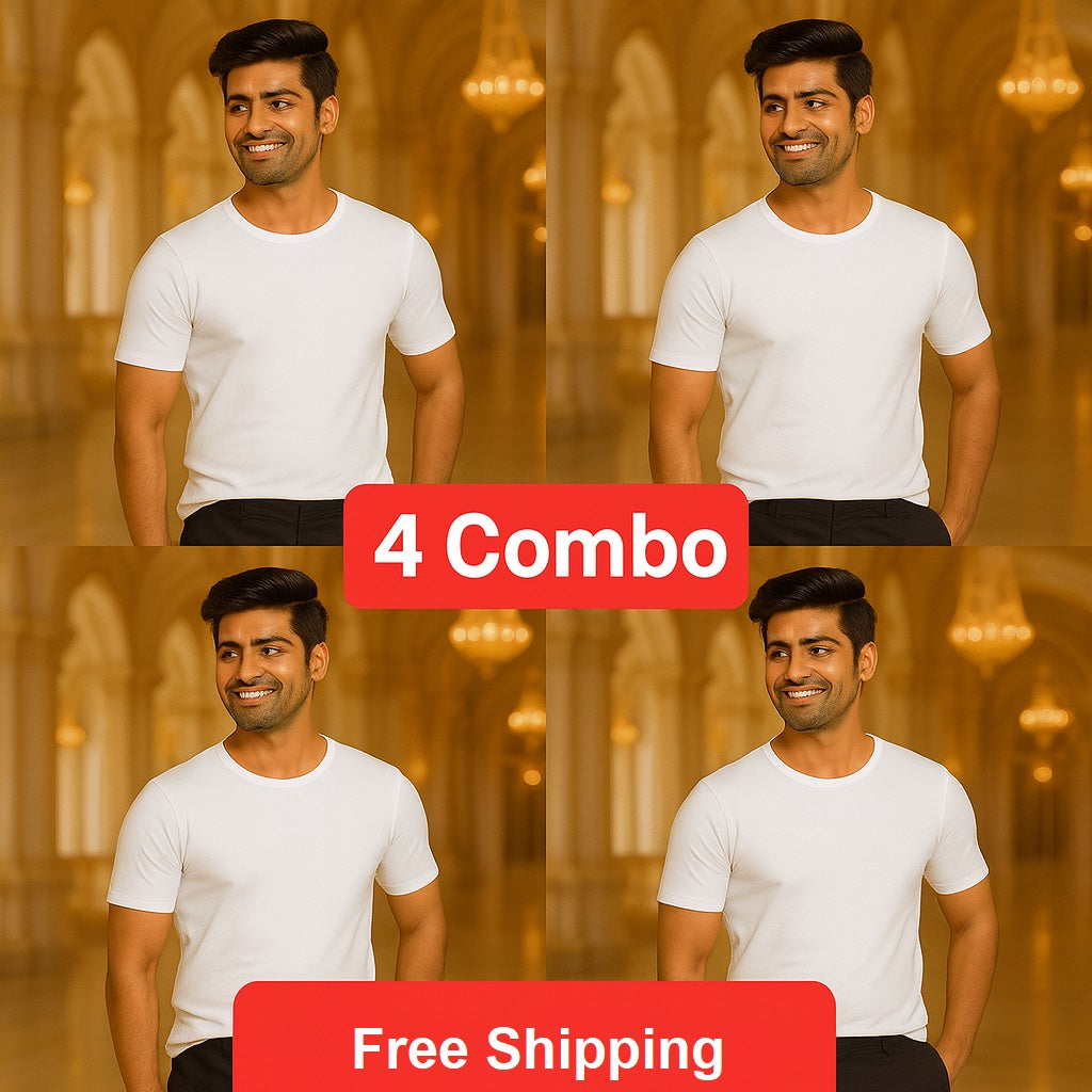 वाइकिंग पुरुषों की कॉटन बनियान - आधी आस्तीन वाला आरामदायक कैज़ुअल इनरवियर #