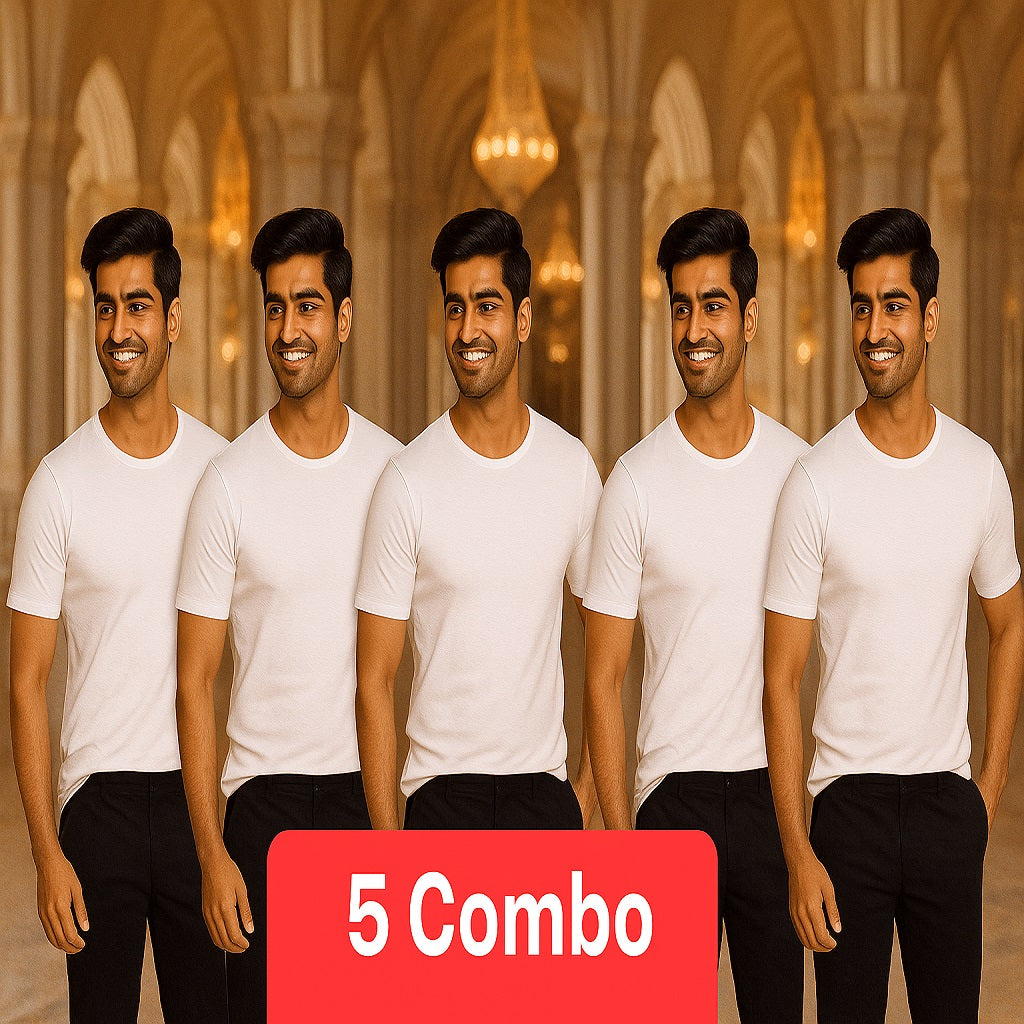 वाइकिंग पुरुषों की कॉटन बनियान - आधी आस्तीन वाला आरामदायक कैज़ुअल इनरवियर #