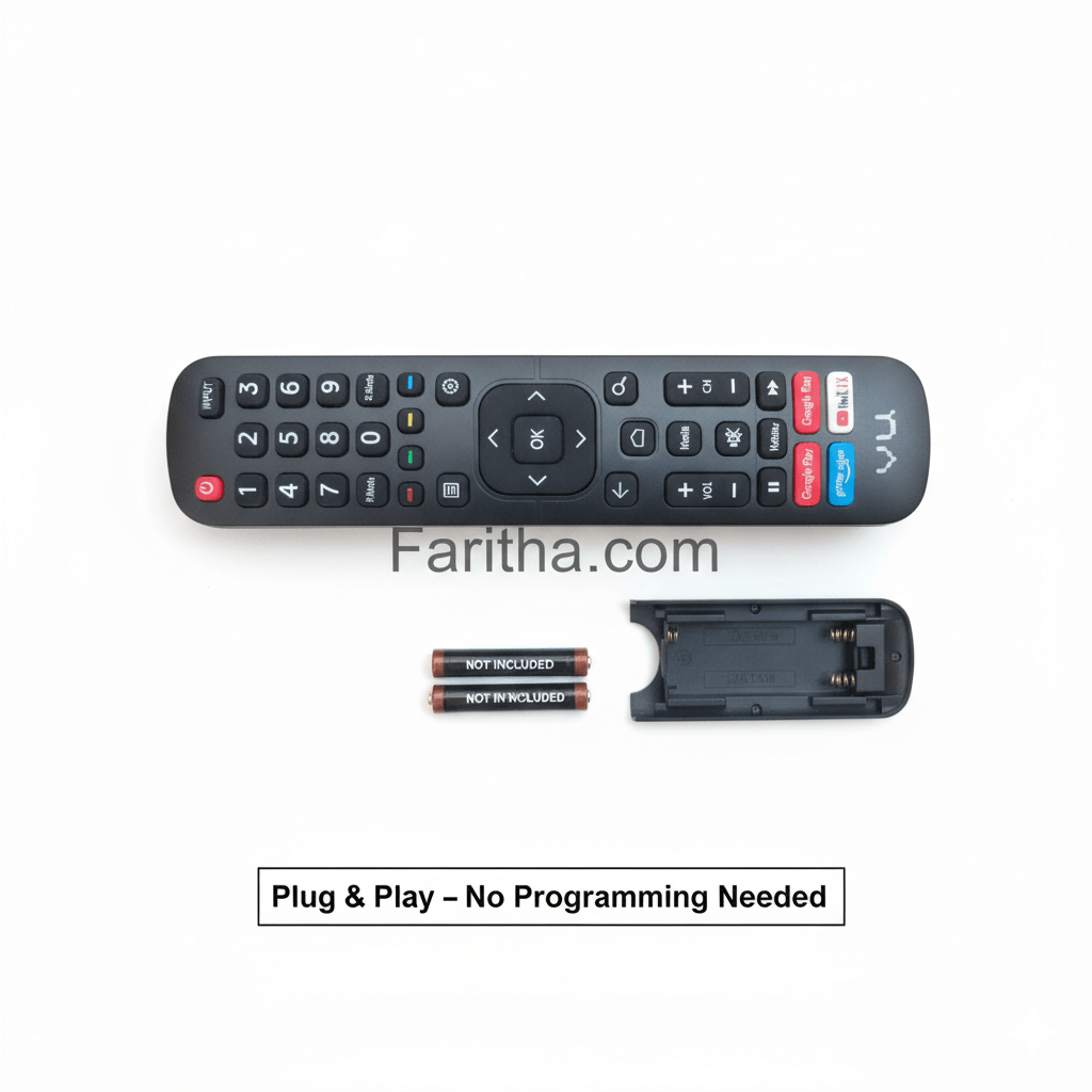 VU Smart TV Remote pairing — no Bluetooth pairing needed IR direct use India Faritha