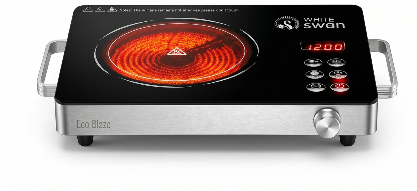 White Swan Eco Blaze 1200W infrared cooker portable electric stove