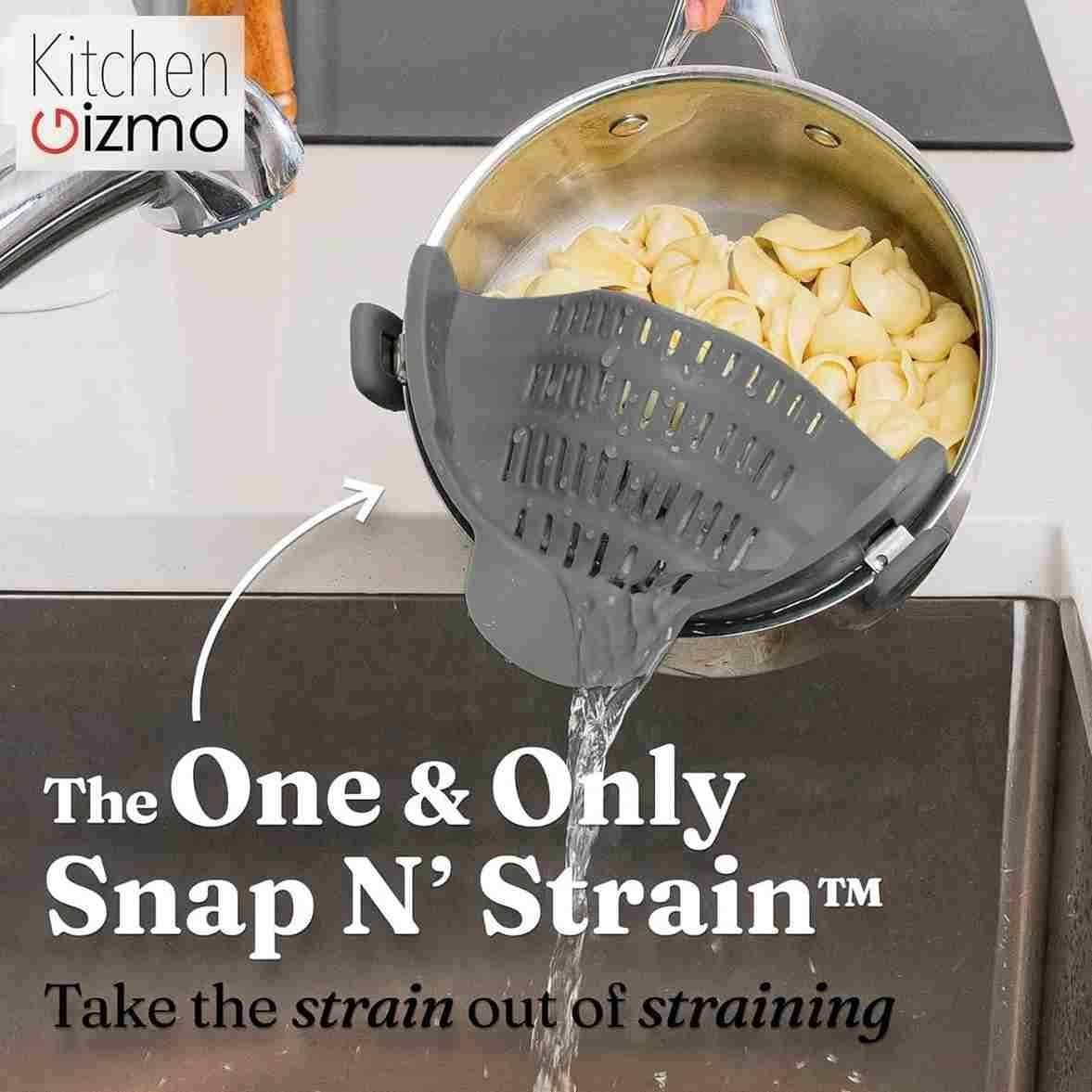 SnapStrain The Ultimate Silicon Kitchen Pot Strainer - Faritha