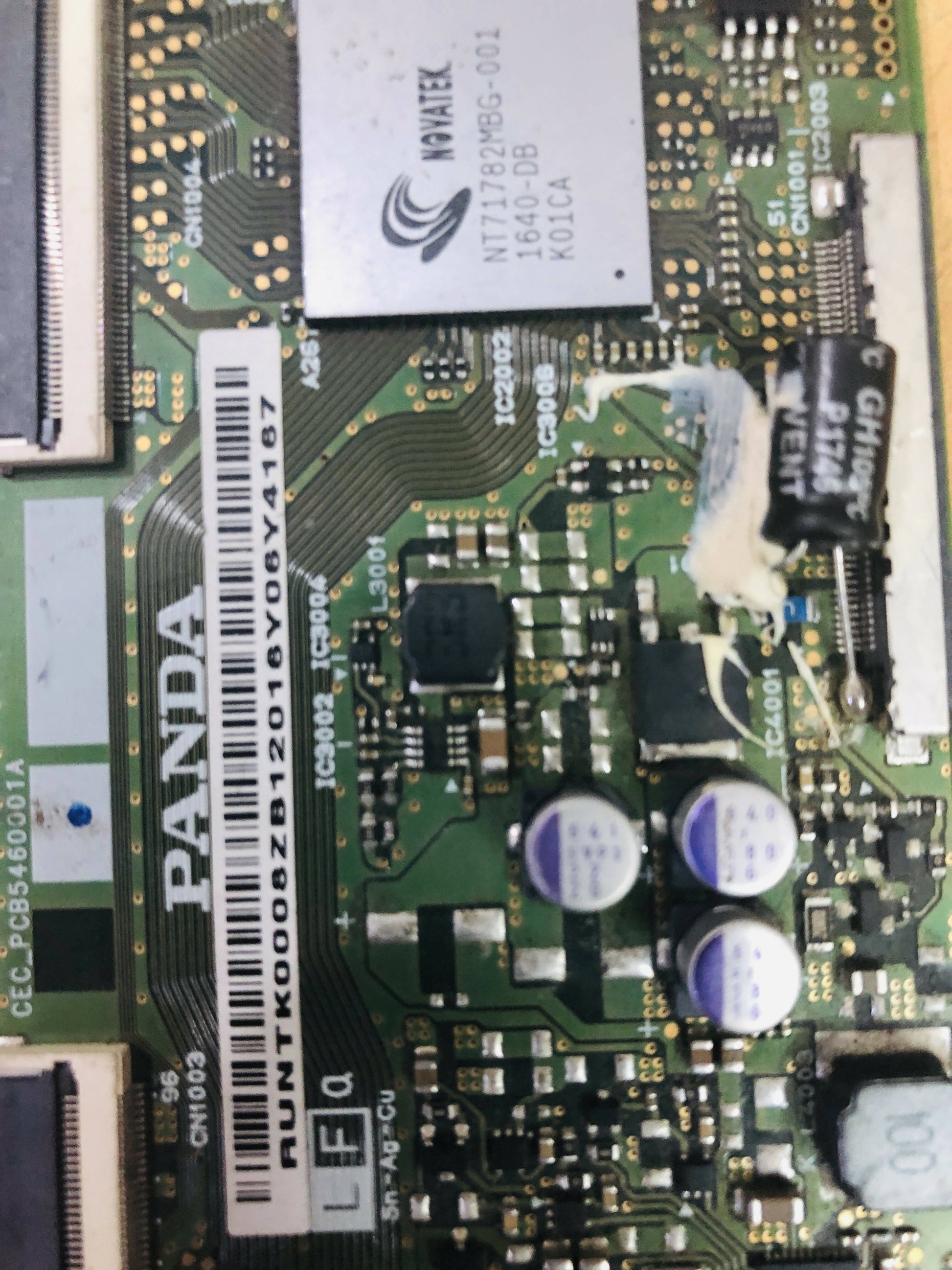 Original Panda 55-inch T-Con Board RUNTK0000ZB120104V04167 with Novatek NT71782MBG-001 Chip