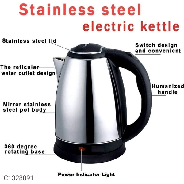 Electric Kettle -2000 ml Stainless Steel Electric Kettles - Faritha