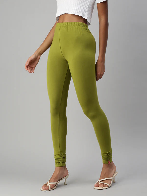 Prisma Lime Green Churidar Leggings - Stylish and Comfortable
