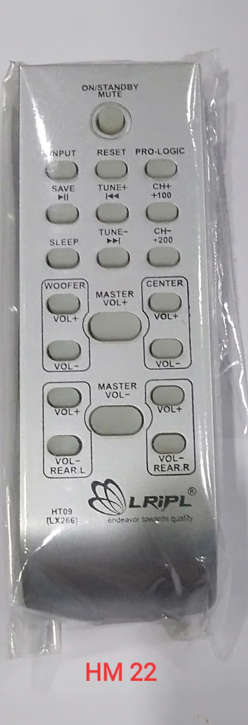 Home Plate Remote Universal Home Theater Remote HM22 HT-09 LX266 Compatible India | Faritha
