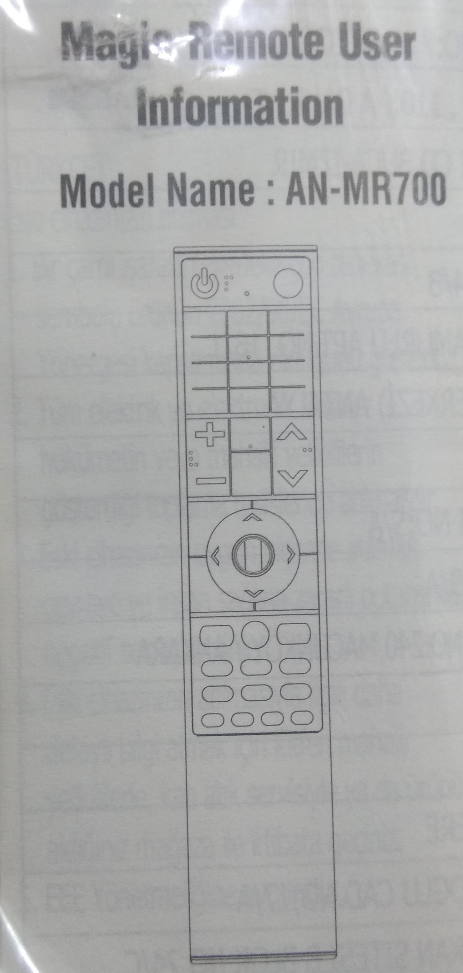 Original Genuine LG Magic Remote Control Model : AN-MR19BA – Faritha