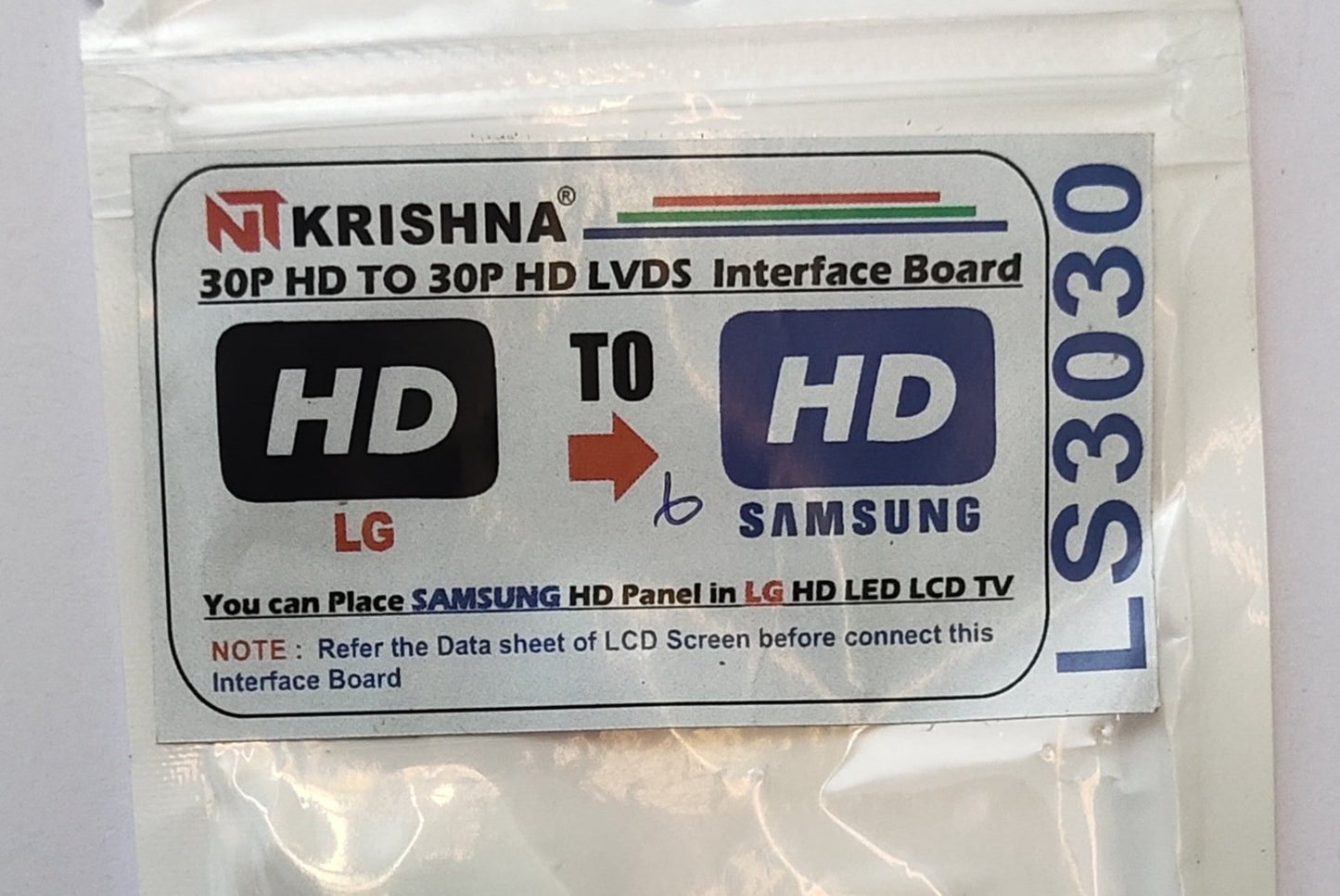 LG HD to Samsung HD 30P HD to 30P HD LVDS Interface Board LS3030 - Faritha