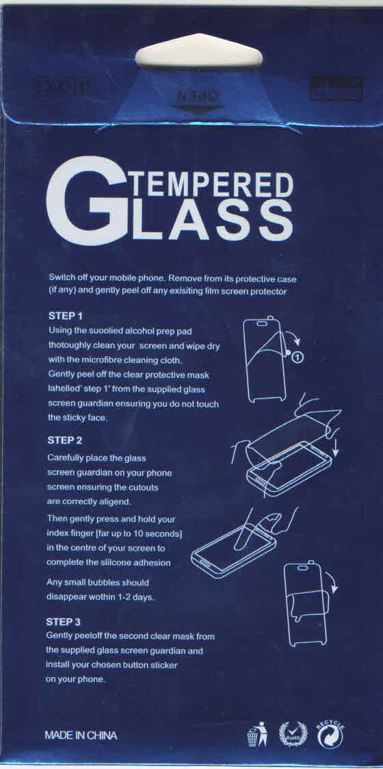 Oppo A37 Premium Tempered Glass*