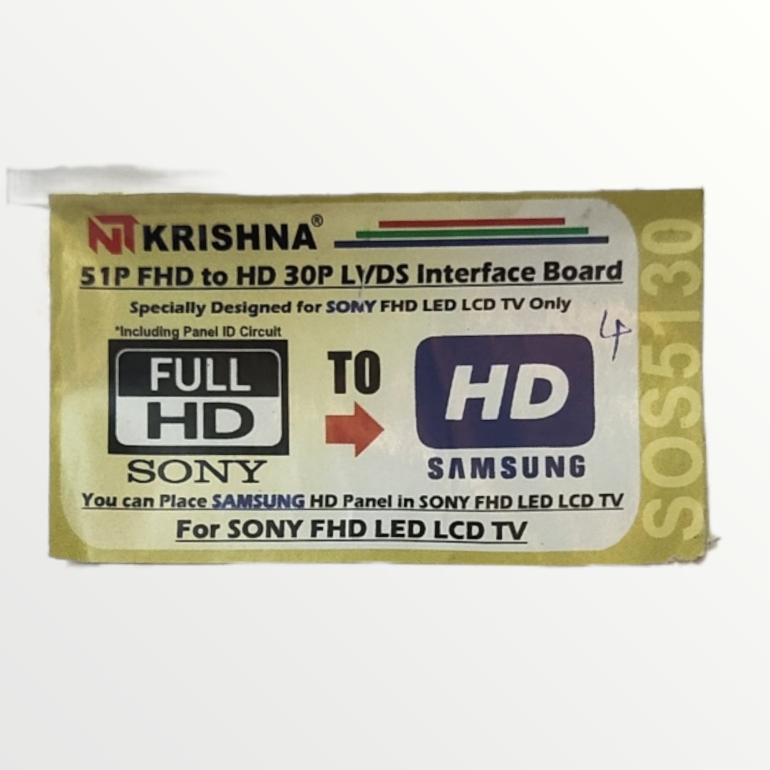 Sony to Samsung HD to HD 30P LVDS Interface Board SOS5130 - Faritha