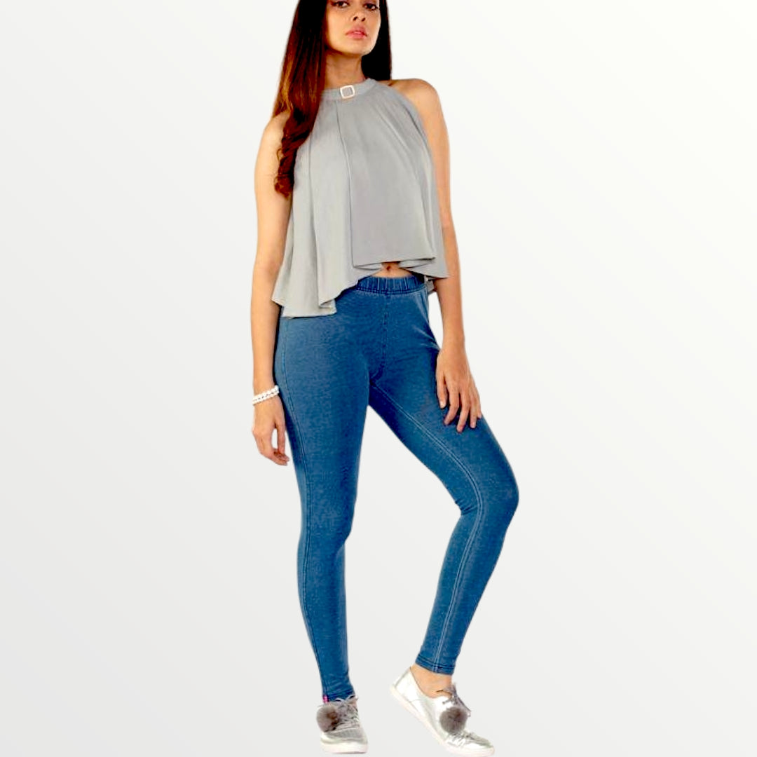 Prisma's Sky Color Jeggings for Trendy Style