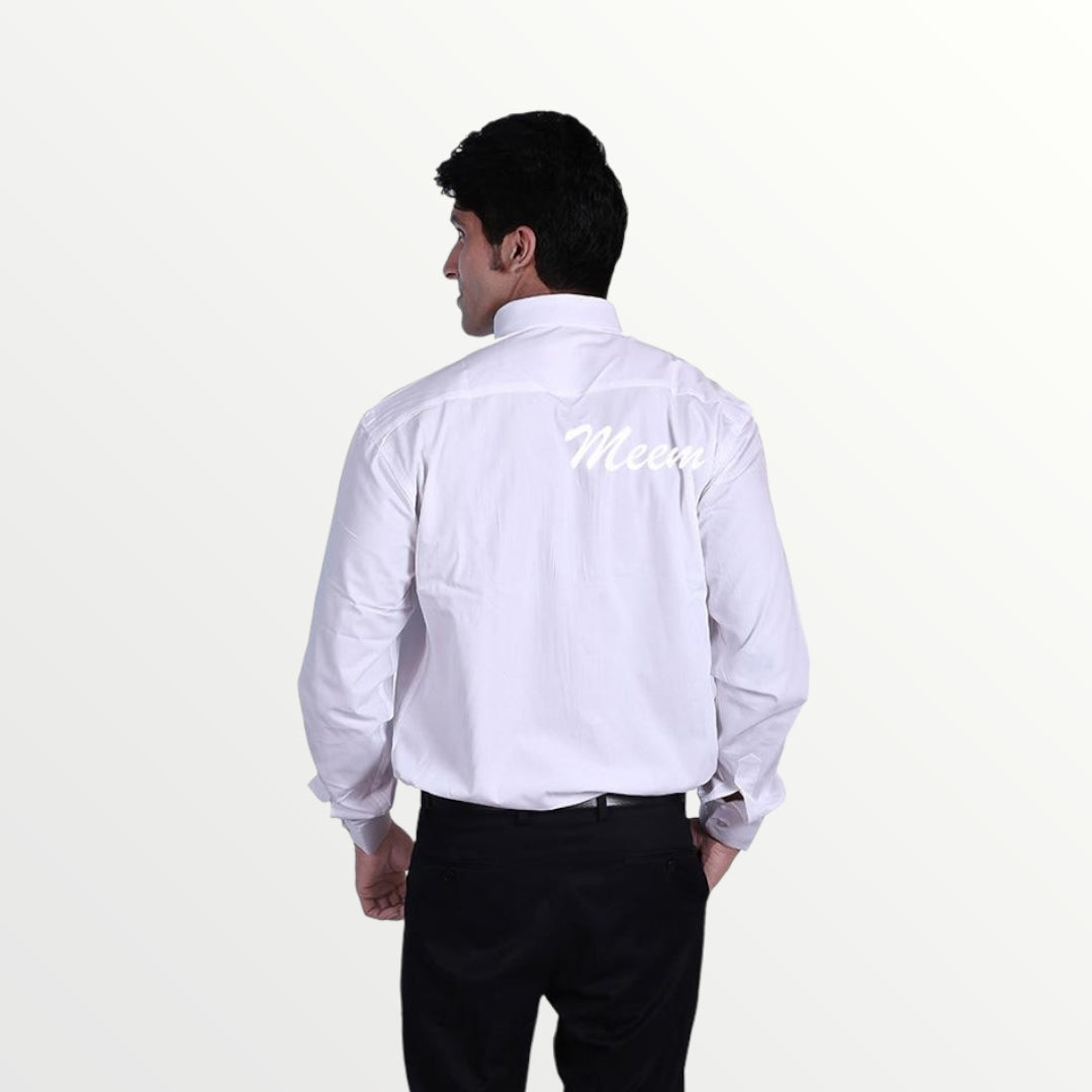 Poomex White Premium Cotton Shirt - Faritha