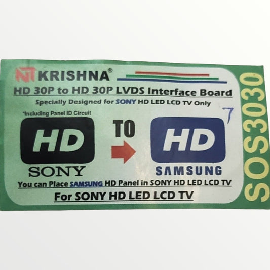 Sony to Samsung HD to HD 30P LVDS Interface Board SOS3030