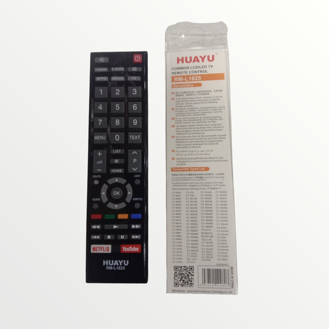 Toshiba LCD/LED TV Remote Controller With Netflix and YouTube - Faritha