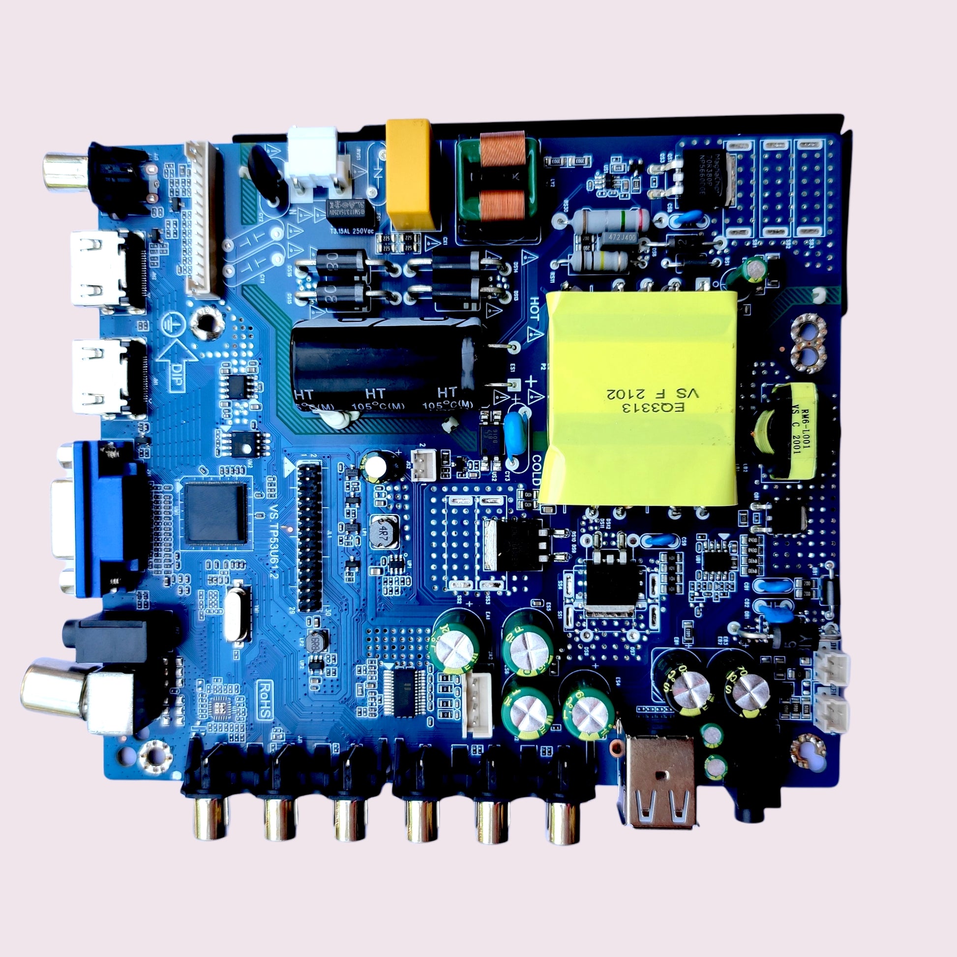 LCD/LED TV BOARD 32 to 45 Inch VS.TP53U61.2 Combo Board With Remote - Faritha