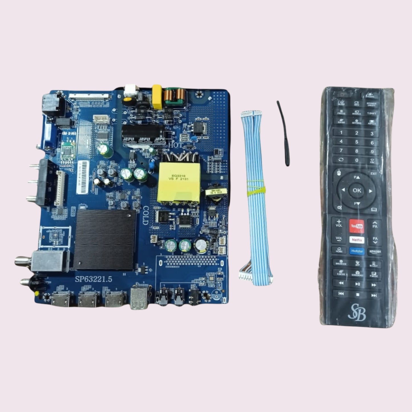 Android TV Board  4K  43 inch to 50Inch Smart TV with Remote SP63221.5 - Faritha