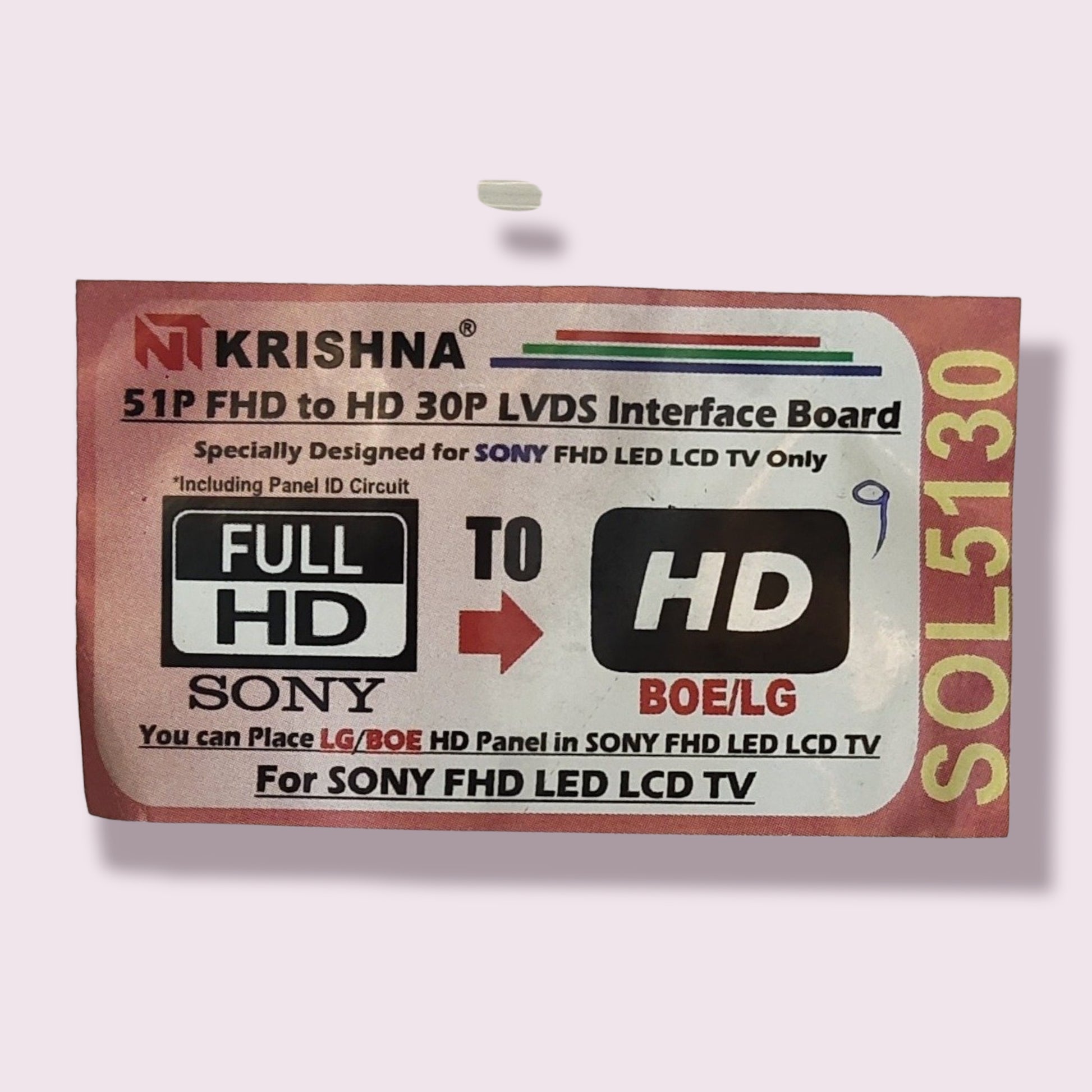 Sony to BOE/LG 51P FHD to 30P HD LVDS Interface Board SOL5130 - Faritha