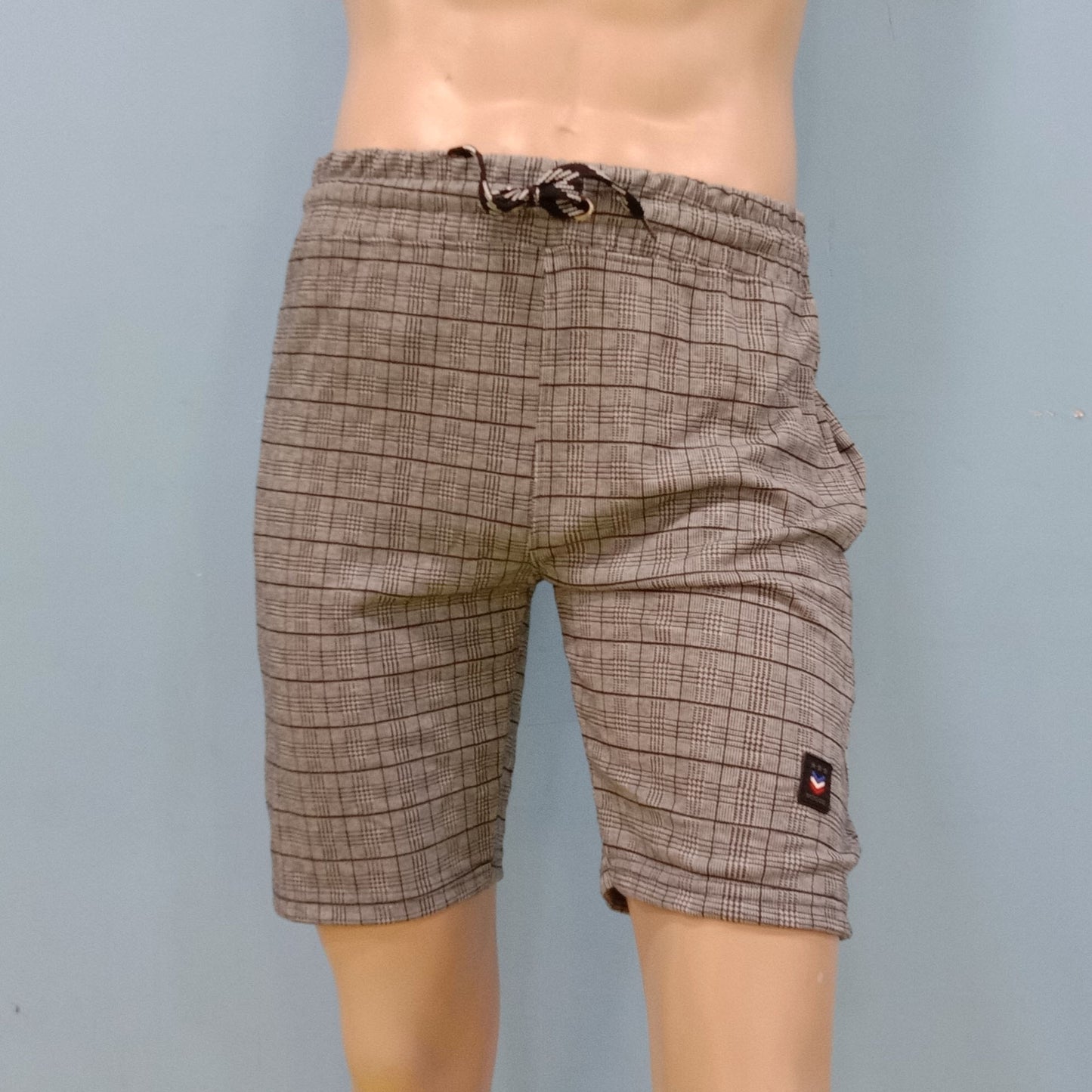 Small Checker Design Shorts for Men