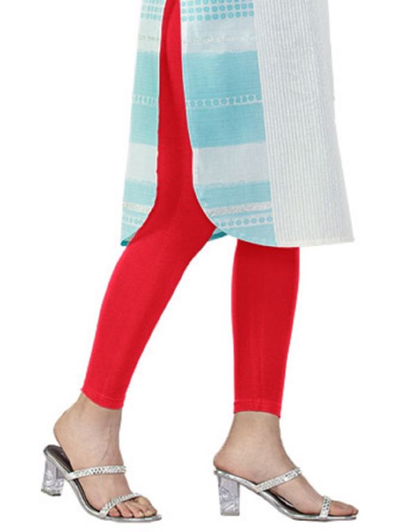 Prisma Ankle Cut Leggings Red - S, Red at Rs 190