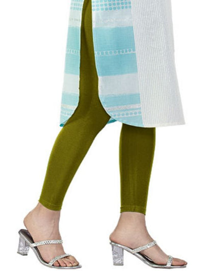 Buy Prisma Women's Regular Fit Solid Ankle Leggings- Turquoise, 96% Viscose  + 4% Elastane