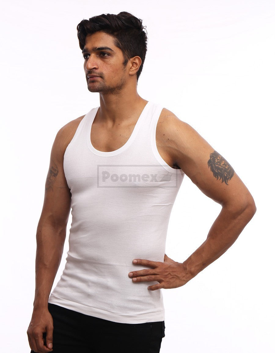 Buy Poomex Gents Flex Rib Vest - 100% Combed Cotton for