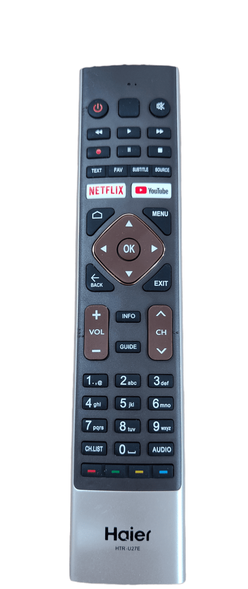 Haier Smart TV Remote back view — 2 AAA batteries India 2026 Faritha