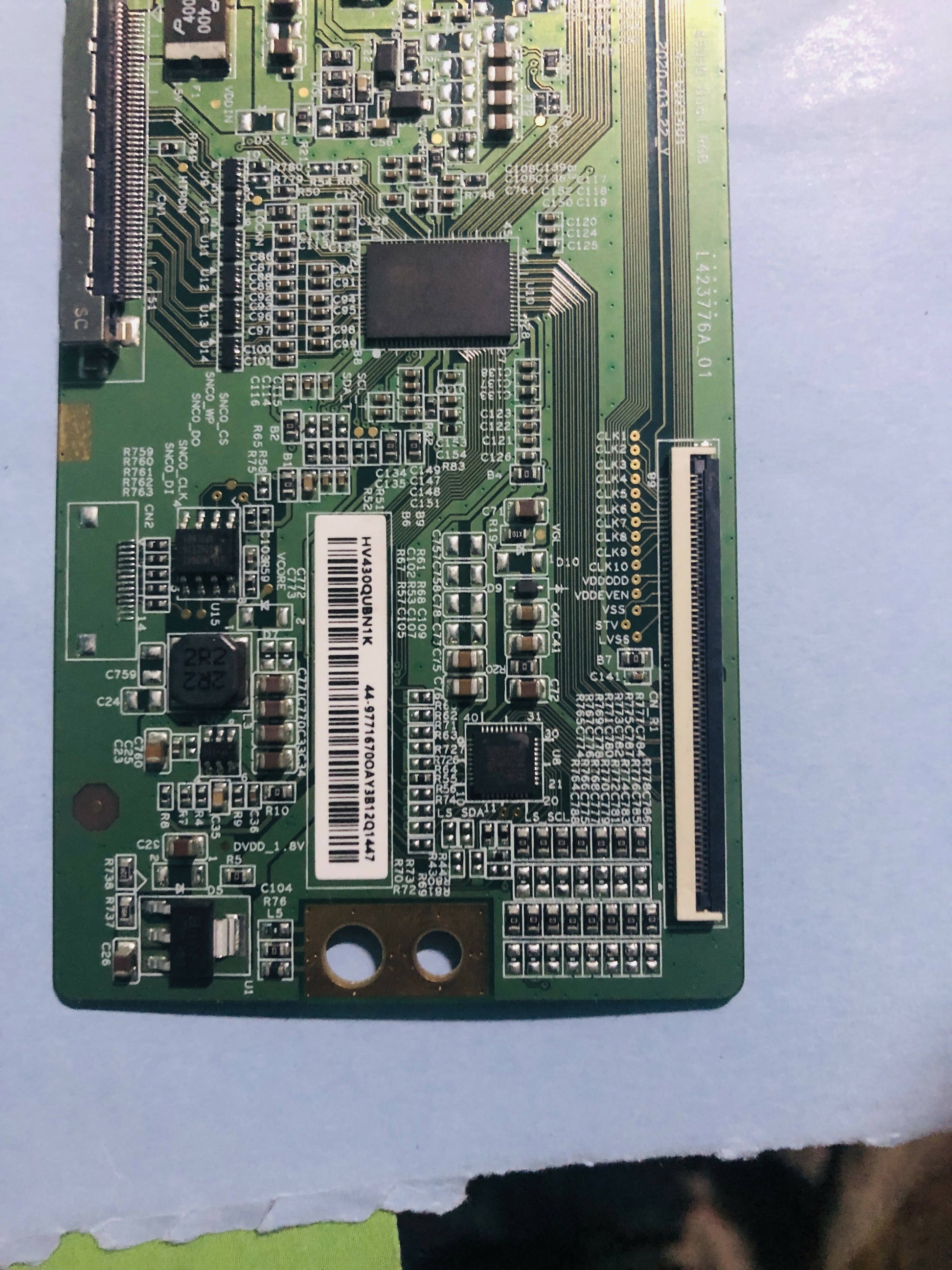 HV430QUB-N4K LED TV T-Con Board for screen replacement