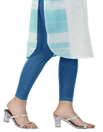 Buy Prisma Women's Regular Fit Solid Ankle Leggings- Turquoise