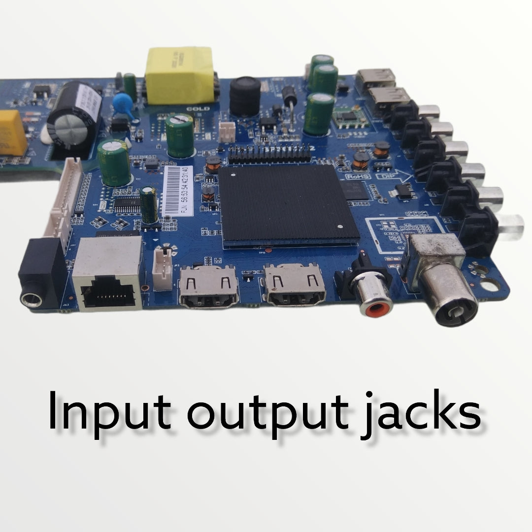 LED TV Main Board with HDMI, USB, AV, and RF Input Output Ports
