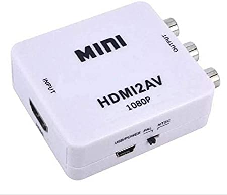 Mini HDMI to AV 1080P Up Scaler Converter for Old TVs