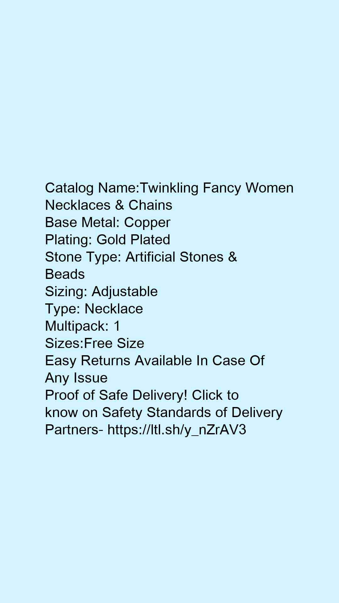 Twinkling Fancy Women Necklaces & Chains