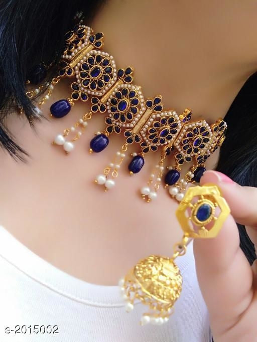 Women's Alloy Gold Plated Jewellery Set - Faritha