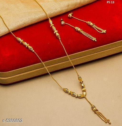 Women's Brass Gold Plated Jewellery Set