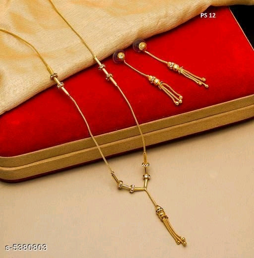 Women's Brass Gold Plated Jewellery Set - Faritha