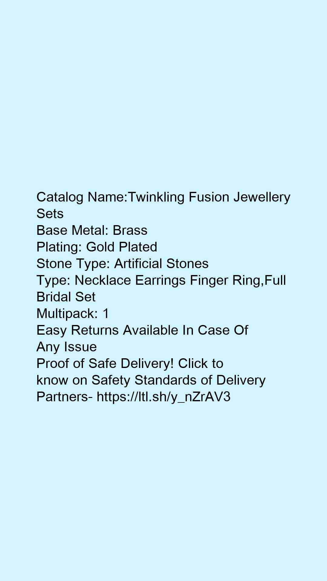 Twinkling Fusion Jewellery Sets - Faritha