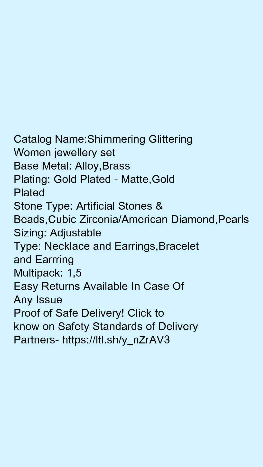 Shimmering Glittering Women jewellery set - Faritha