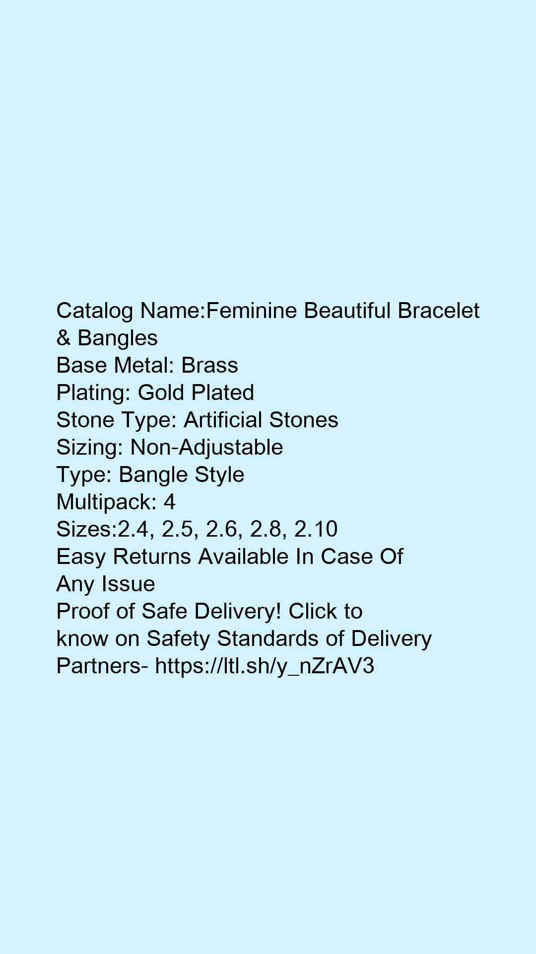 Feminine Beautiful Bracelet & Bangles - Faritha