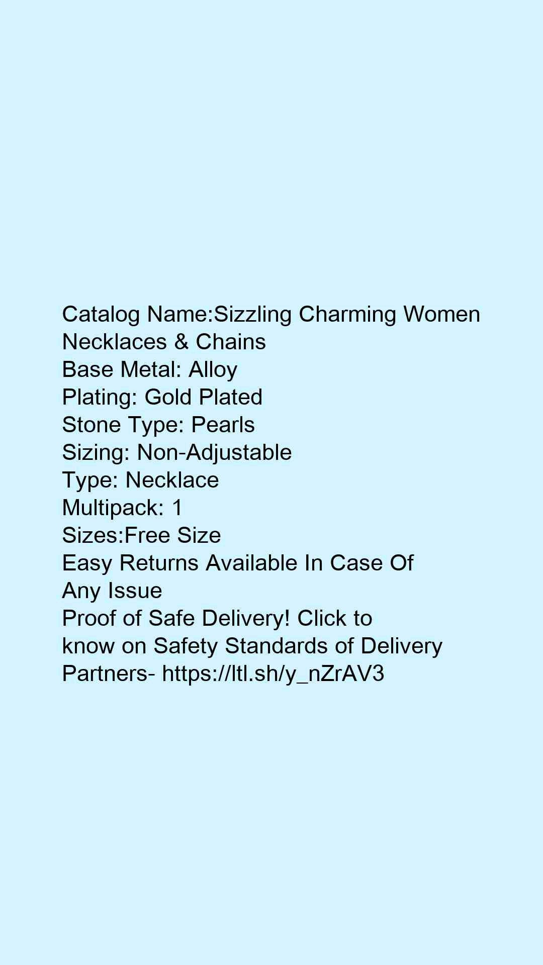 Sizzling Charming Women Necklaces & Chains - Faritha