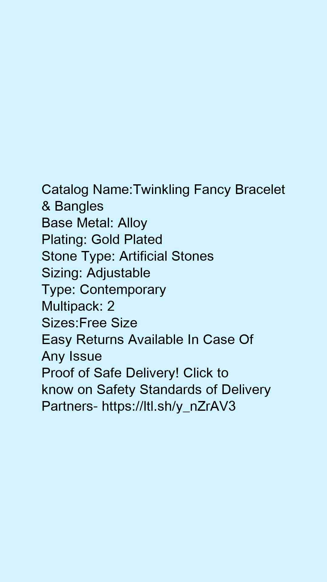 Twinkling Fancy Bracelet & Bangles - Faritha
