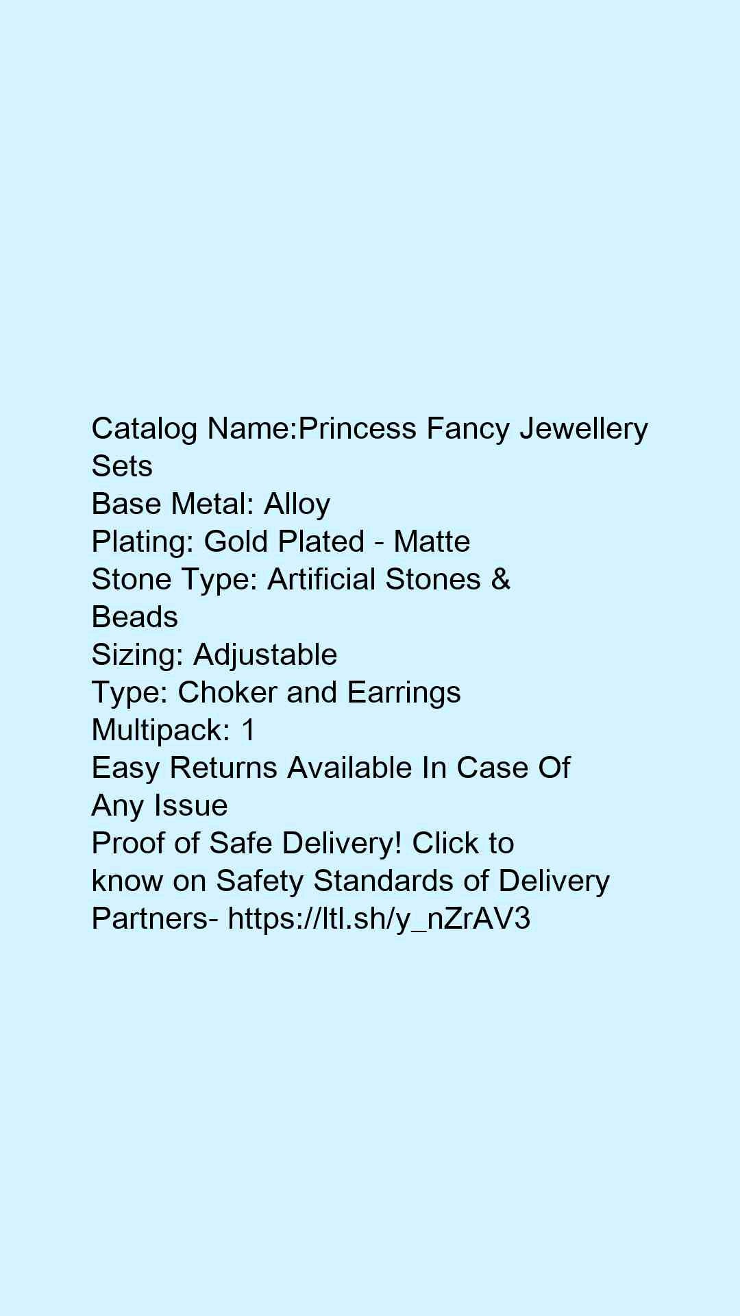 Princess Fancy Jewellery Sets - Faritha