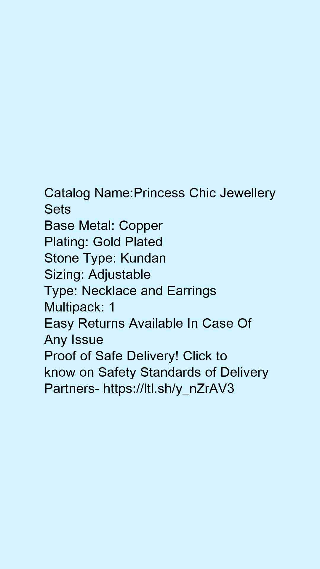 Princess Chic Jewellery Sets - Faritha