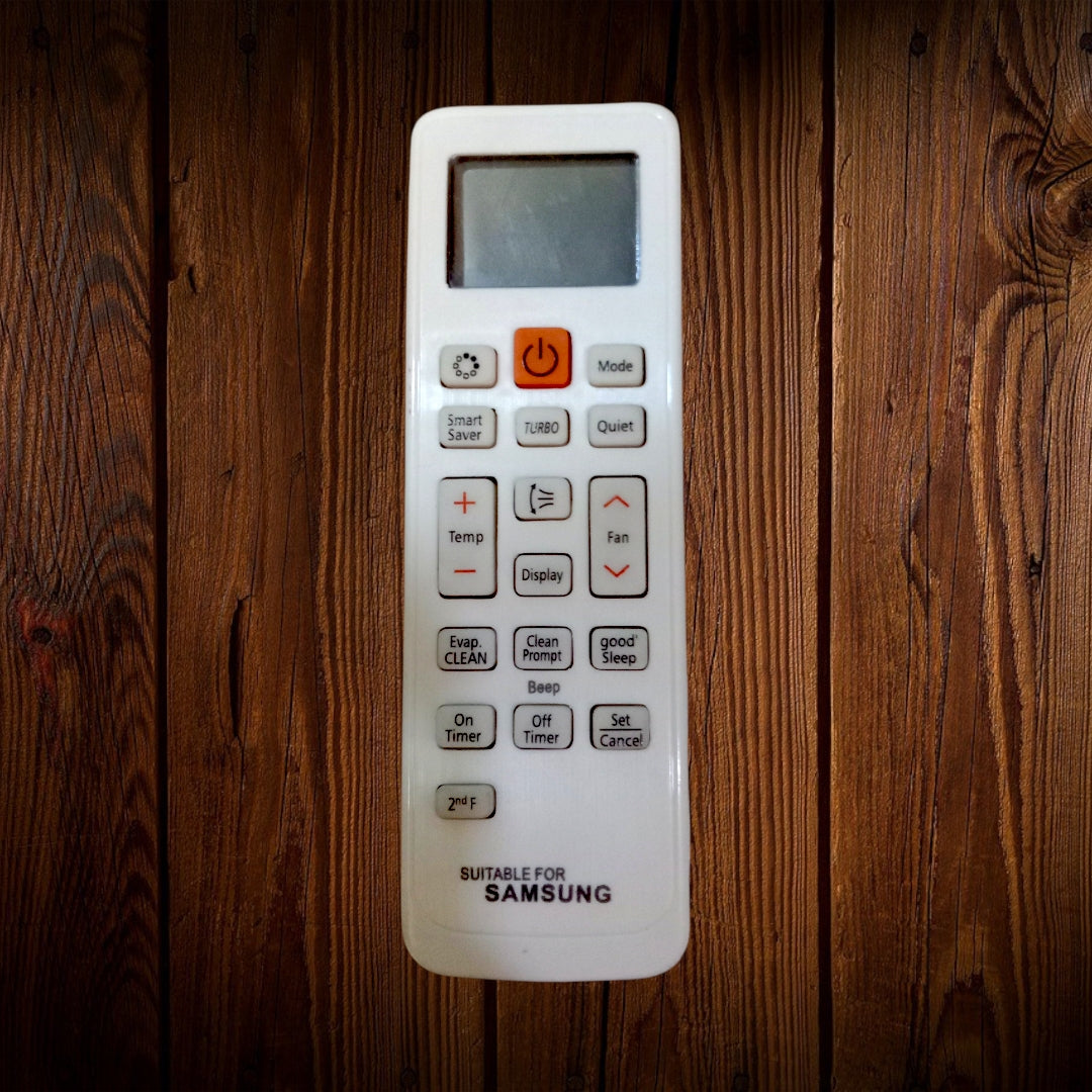 Samsung AC Remote AC30 Model 90 front view — compatible split AC India Faritha 2026