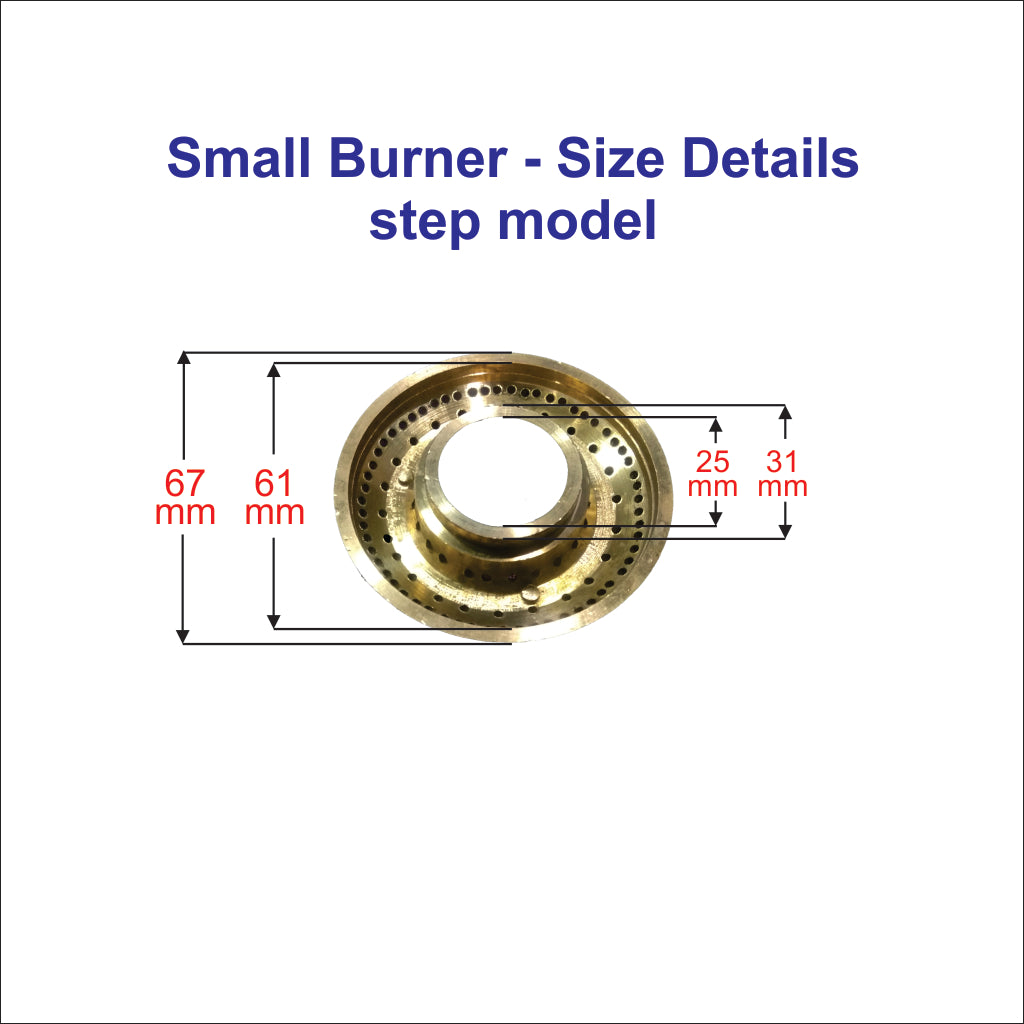 2 Nos gas stove burner with bottom suitable for all Model Stove SM -  Bottom 3 Screw Type - Faritha