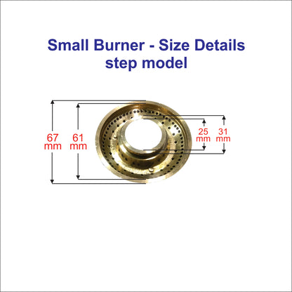 All the Type Gas Stove Bross Burner (small and big) Burner Dia Measurements Given