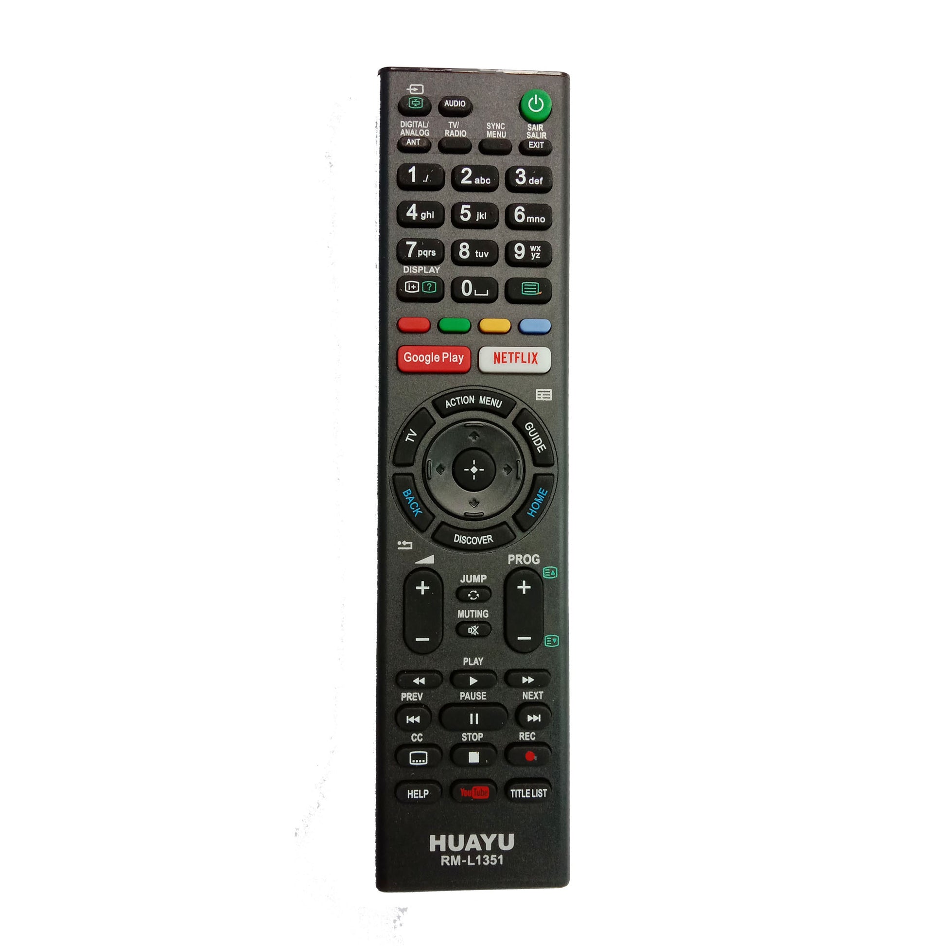 Sony Smart TV remote control Netflix Google Play Youtube RM-L1351 - Faritha