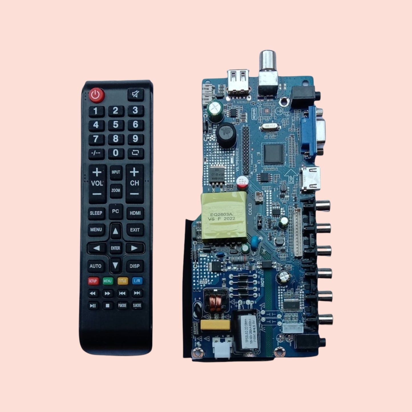 TV Combo Board with Remote – Universal 24 Inch LED LCD VS.TP53U.52.2 India
