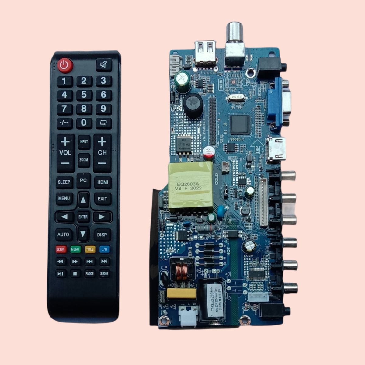 24 inch LED LCD TV Combo Board universal VS.TP53U.52.2 with remote — India Faritha